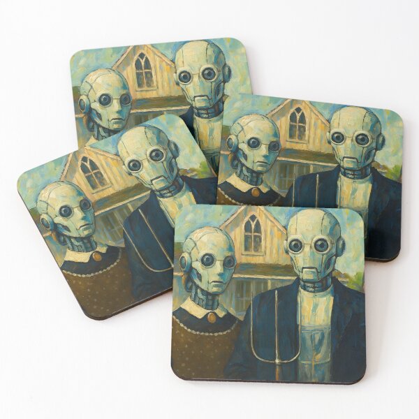 Item preview, American Bot Gothic designed and sold by ai-depot.