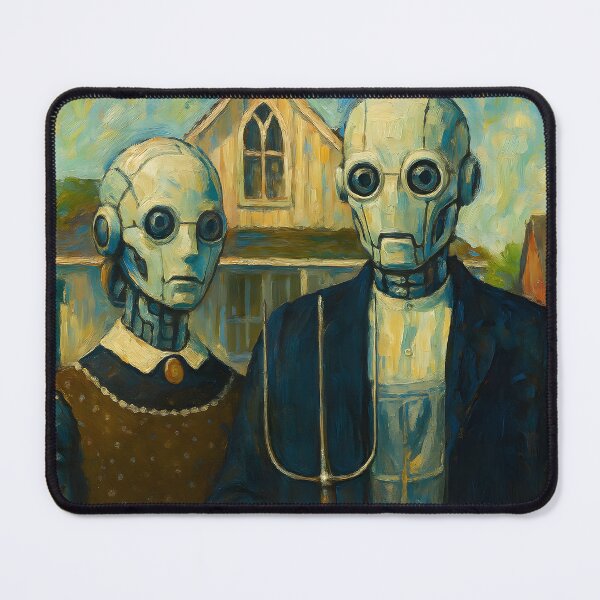 Item preview, American Bot Gothic designed and sold by ai-depot.