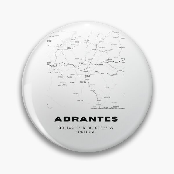 Item preview, Abrantes Map Design - Minimalist Black & White Art designed and sold by RM-Journey.