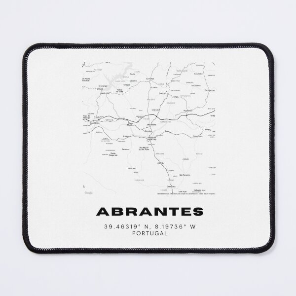 Item preview, Abrantes Map Design - Minimalist Black & White Art designed and sold by RM-Journey.