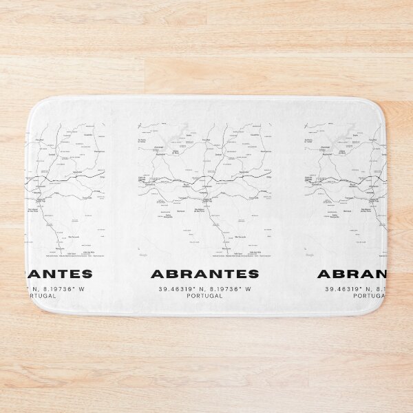 Item preview, Abrantes Map Design - Minimalist Black & White Art designed and sold by RM-Journey.