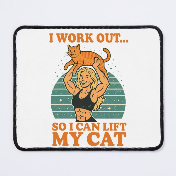 Item preview, I Work Out So I Can Lift My Cat designed and sold by Katscuriosities.