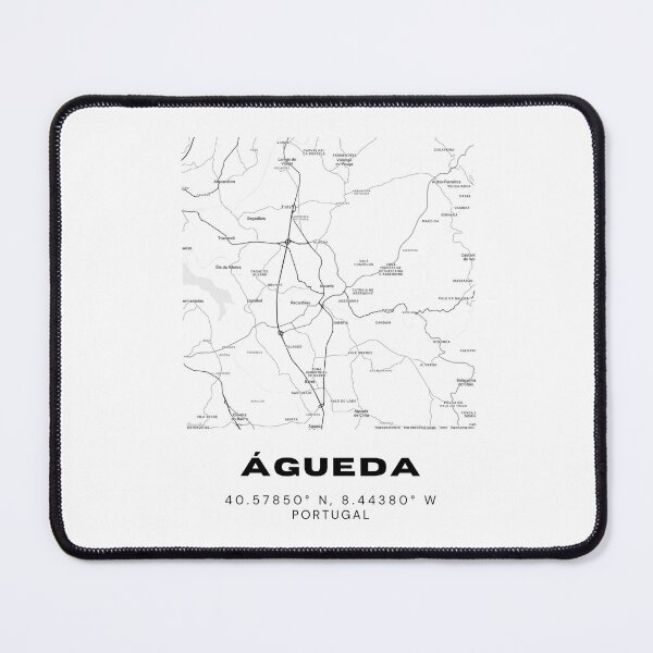 Item preview, Diseño de mapas de Águeda: arte minimalista en blanco y negro designed and sold by RM-Journey.