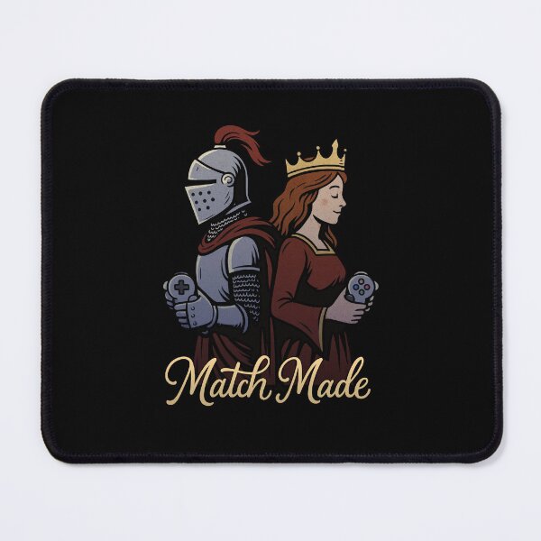 Item preview, Match Made - Knight and Queen Gaming Couple Design designed and sold by PlayerTwoTees.