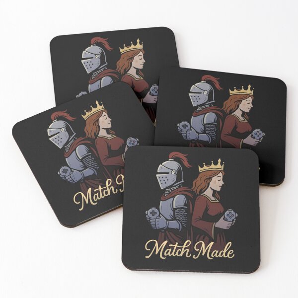 Item preview, Match Made - Knight and Queen Gaming Couple Design designed and sold by PlayerTwoTees.