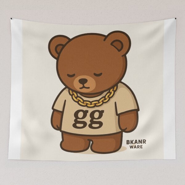 Item preview, Chill Bear with Gold Chain | BKANR WARE Streetwear Animal Art designed and sold by BKANRwear.