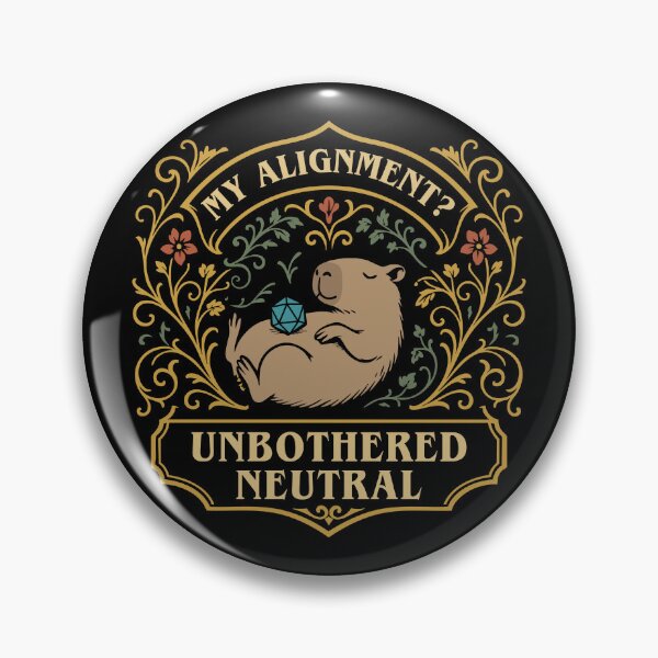 Item preview, Unbothered Neutral Alignment Funny Capybara designed and sold by pixeptional.