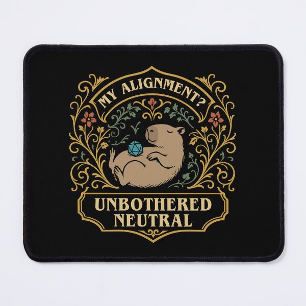 Item preview, Unbothered Neutral Alignment Funny Capybara designed and sold by pixeptional.