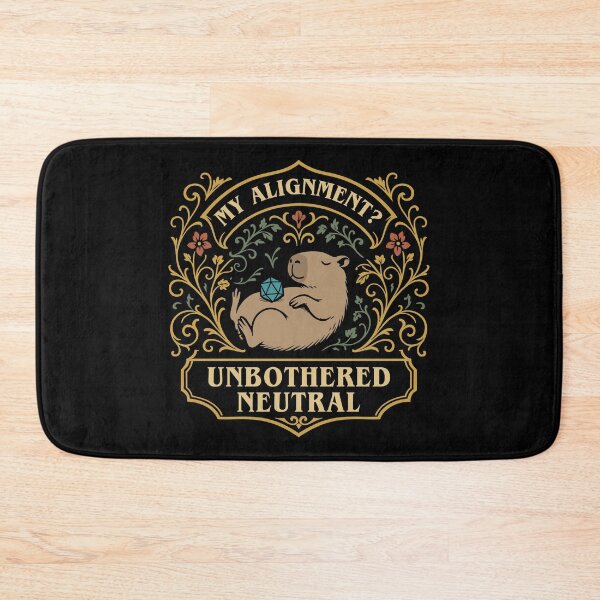 Item preview, Unbothered Neutral Alignment Funny Capybara designed and sold by pixeptional.