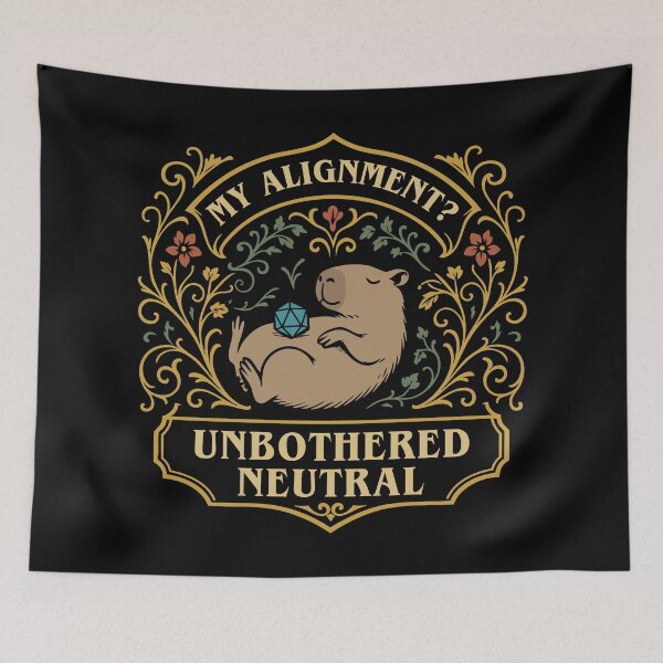 Item preview, Unbothered Neutral Alignment Funny Capybara designed and sold by pixeptional.