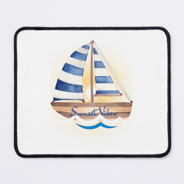 Item preview, Boat sailing on the open sea designed and sold by Lilivibesunset.
