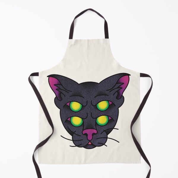 Item preview, Shadow / Void Laser Glow Four Eyed Black Cat designed and sold by TradStickers.