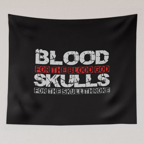 Item preview, Blood For The Blood God, Skulls For The Skull Throne Print  designed and sold by raemiart.