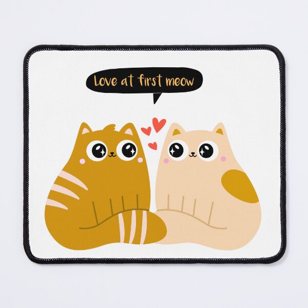 Item preview, Adorable Cats Love First Meow Illustration designed and sold by stampacreates.