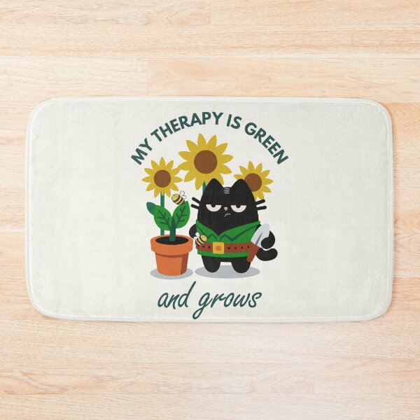 Item preview, Grumpy Cat Gardener T-Shirt - Funny Plant Lover Gift 'My Therapy is Green' designed and sold by IAPICTURE.