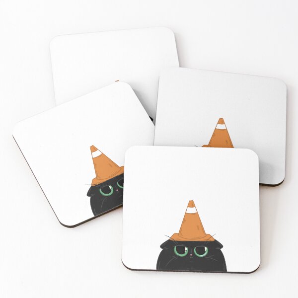 Item preview, Cat with traffic cone designed and sold by vintagejudy.