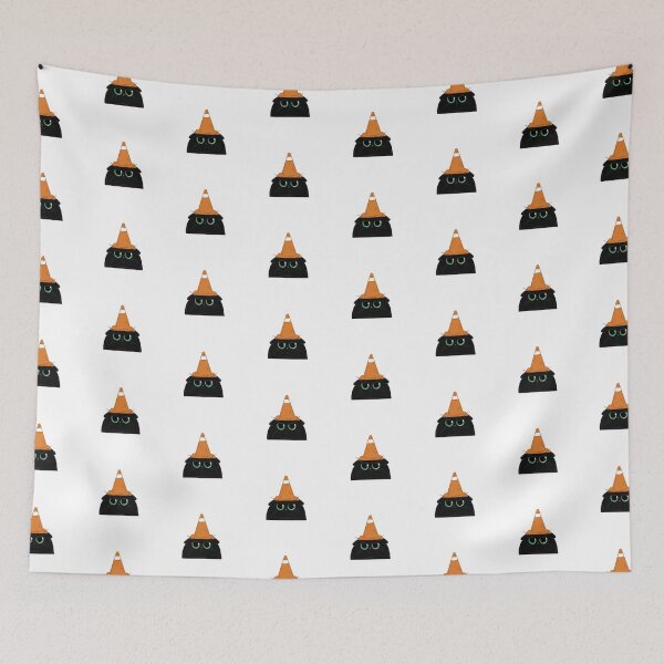 Item preview, Cat with traffic cone designed and sold by vintagejudy.