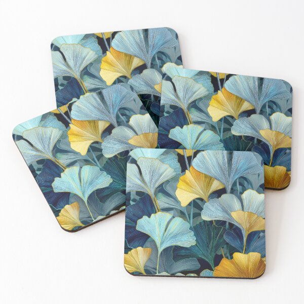 Item preview, Gatsby-era beach Ginkgo leaves designed and sold by scicilysimonee.