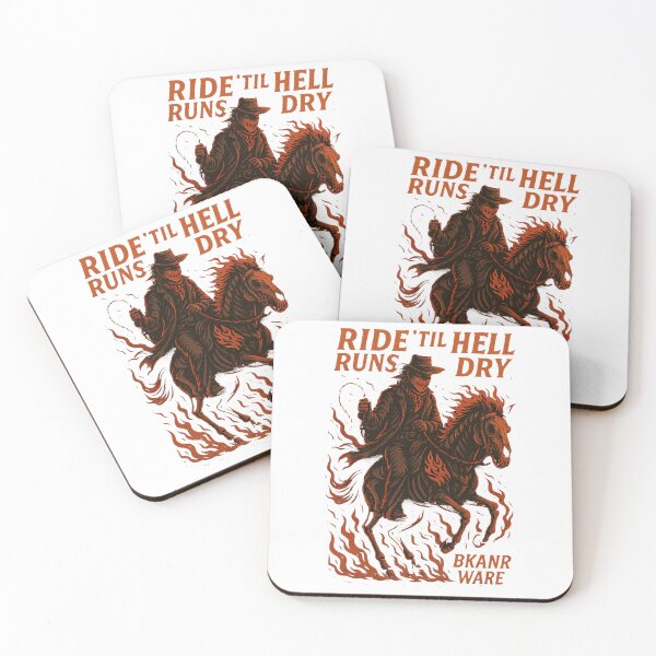 Item preview, Flaming Ghost Rider Cowboy | BKANR WARE Hellfire Western designed and sold by BKANRwear.