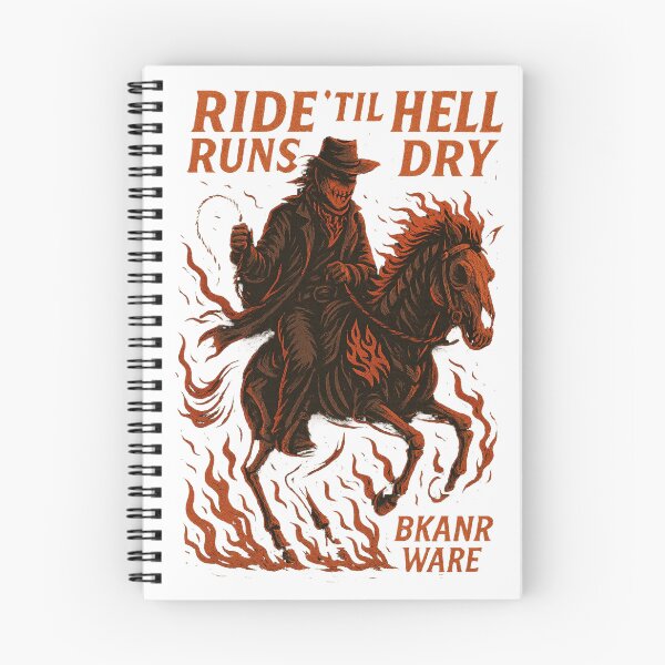 Item preview, Flaming Ghost Rider Cowboy | BKANR WARE Hellfire Western designed and sold by BKANRwear.