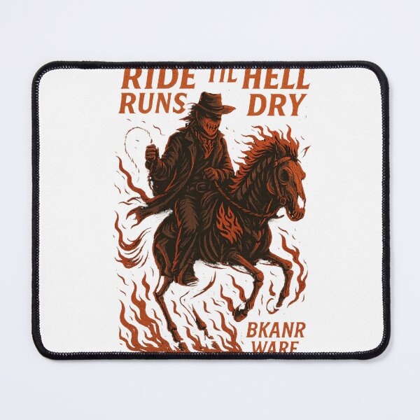 Item preview, Flaming Ghost Rider Cowboy | BKANR WARE Hellfire Western designed and sold by BKANRwear.
