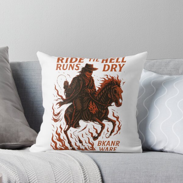 Item preview, Flaming Ghost Rider Cowboy | BKANR WARE Hellfire Western designed and sold by BKANRwear.