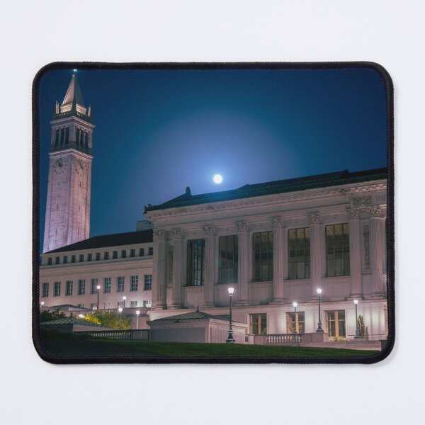 Item preview, Moonlit Sather Tower and Doe Memorial Library designed and sold by BingxiStudio.