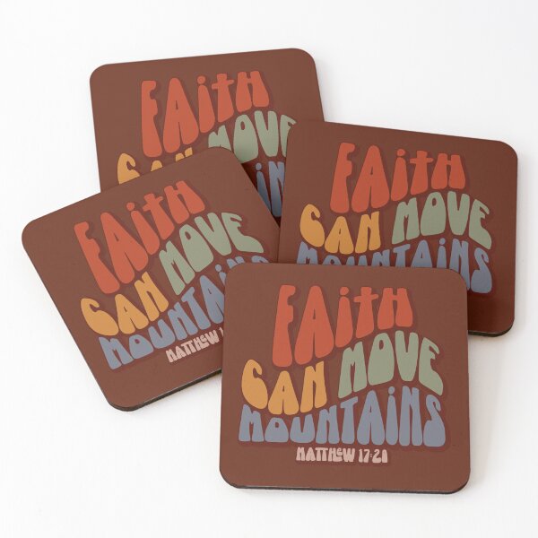 Item preview, Faith Can Move Mountains | Matthew 17:21 Bible Verse designed and sold by Hope & Light Designs.