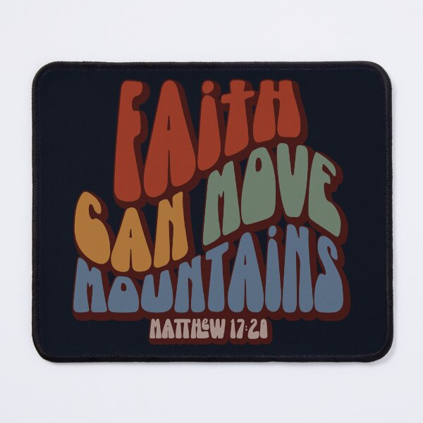 Item preview, Faith Can Move Mountains | Matthew 17:21 Bible Verse designed and sold by Hope & Light Designs.
