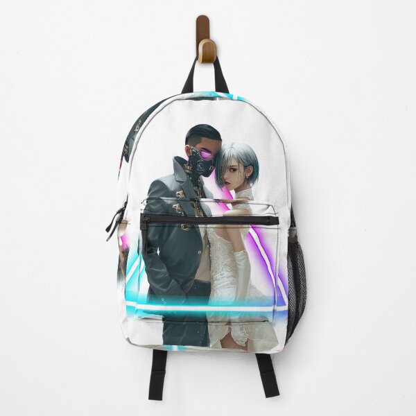 Item preview, Cyberpunk Couple in Neon Triangle Glow designed and sold by pkvorakorn.