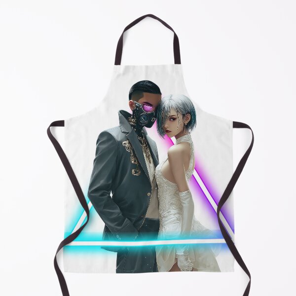 Item preview, Cyberpunk Couple in Neon Triangle Glow designed and sold by pkvorakorn.
