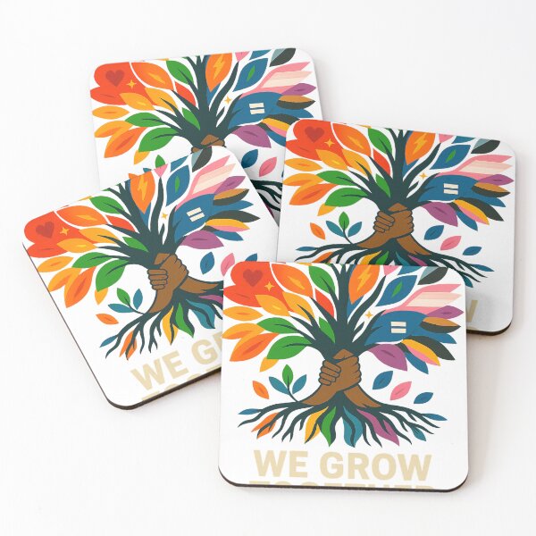 Item preview, We Grow Together – Unity & Pride Tree Art designed and sold by The Pride Shop graphics.