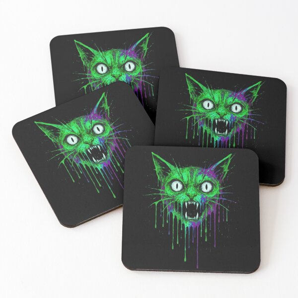 Item preview, Fierce Nightmare Psychedelic Cat Horror designed and sold by SHHCreations.