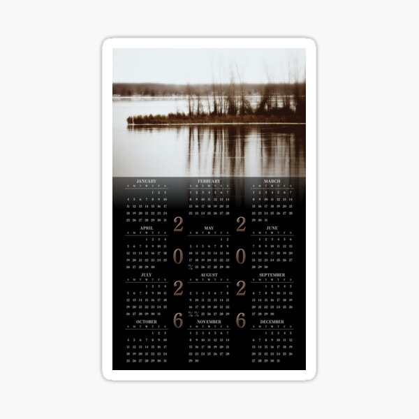 Item preview, Sepia Reflections • 2026 Year-at-a-glance Calendar designed and sold by photoclique.