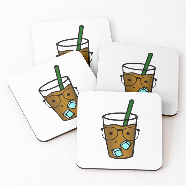 Item preview, Cute Nerd Iced Coffee designed and sold by Ruby Magick.