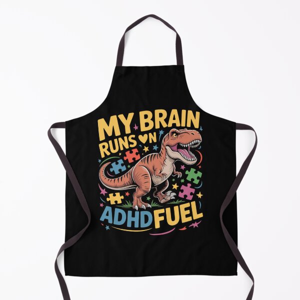 Item preview, My Brain Runs on ADHD Fuel T-Rex Dinosaur ADHD Awareness designed and sold by blueyeeti.