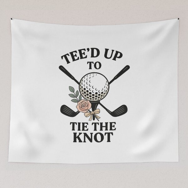 Item preview, Bachelorette Party Golf Shirt, Tee'd Up To Tie The Knot, Funny Gift for Women, Casual Unisex Tee for Golf Enthusiasts & Celebrations designed and sold by Orens POD.