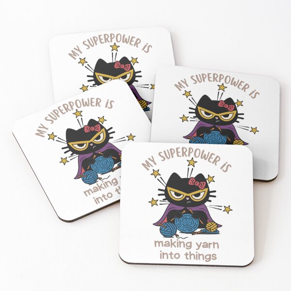 Item preview, Funny Knitting Cat Superpower, Yarn Lover Crafter's Gift designed and sold by IAPICTURE.