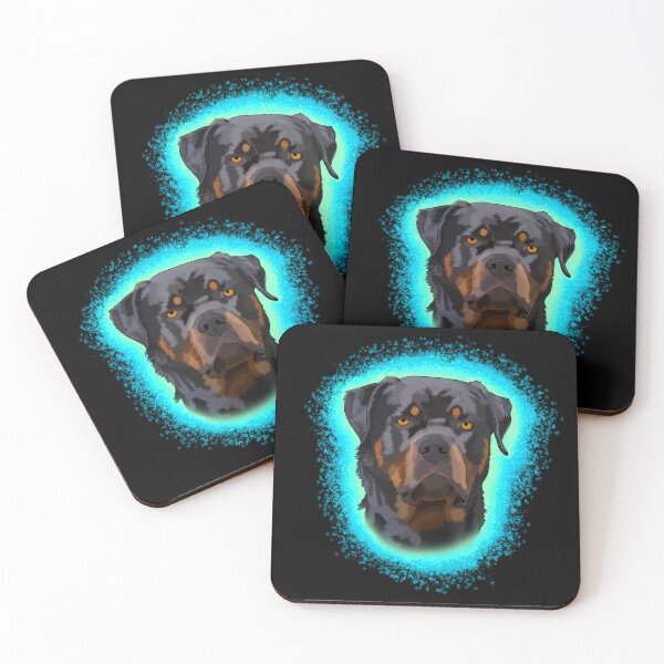Item preview, Light Blue Paint Splash Rottweiler designed and sold by DawnCatcher20.