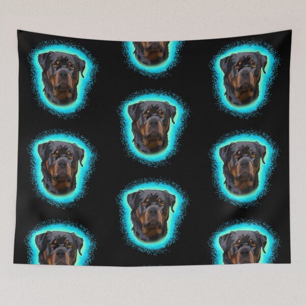 Item preview, Light Blue Paint Splash Rottweiler designed and sold by DawnCatcher20.