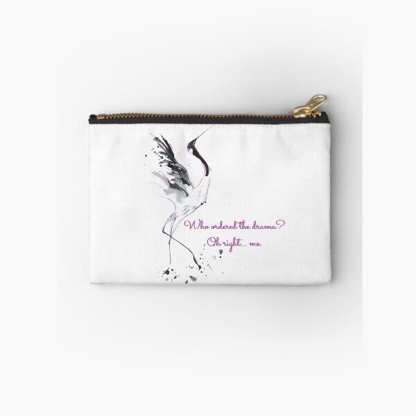 Item preview, Ironic Crane Illustration – Who Ordered the Drama Quote Art designed and sold by SillentDesign.