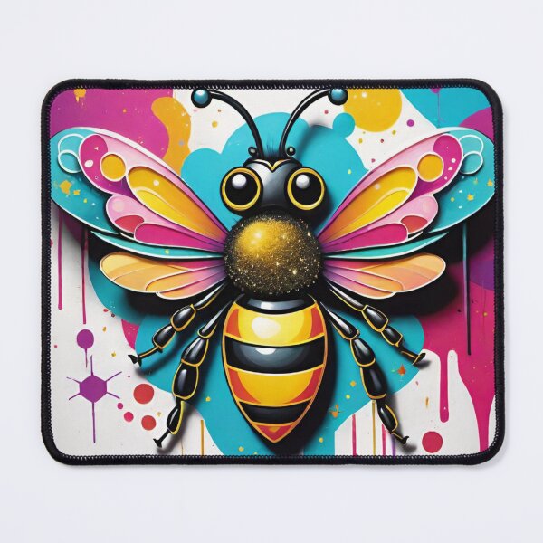 Item preview, vibrant bee symphony designed and sold by JLeonardoArt.