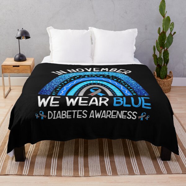 Item preview, In November We Wear Blue Rainbow Diabetes Awareness designed and sold by facegm.