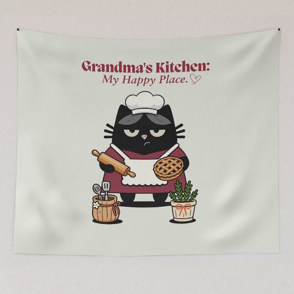 Item preview, Grandma's Kitchen: My Happy Place, Grumpy Cat Baker Gift designed and sold by IAPICTURE.