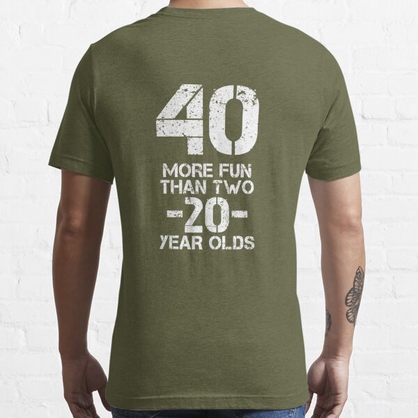Teeshirtpalace Wom.e.ns Funny 40th Birthday Tee So Happy I'm 20 Twice Birthday Humor V-Neck Tall T-Shirt