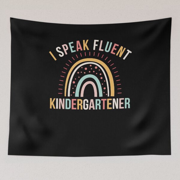 Item preview, Cute I Speak Fluent kindergartener rainbow funny teacher designed and sold by snowry.