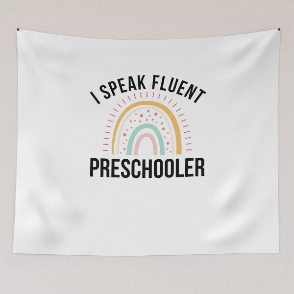 Item preview, I Speak Fluent preschooler funny teacher joke rainbow designed and sold by snowry.