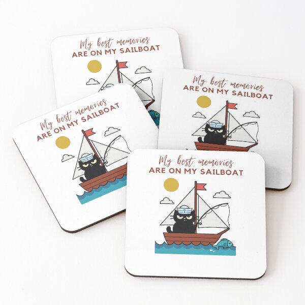 Item preview, Sailing Cat My Best Memories, Funny Sailor Sailboat Gift designed and sold by IAPICTURE.