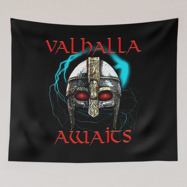 Item preview, Valhalla Awaits-  Viking Warrior Death Helmet designed and sold by C0SMICALCHEMY.