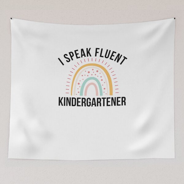Item preview, Funny I Speak Fluent kindergartener teacher joke rainbow designed and sold by snowry.